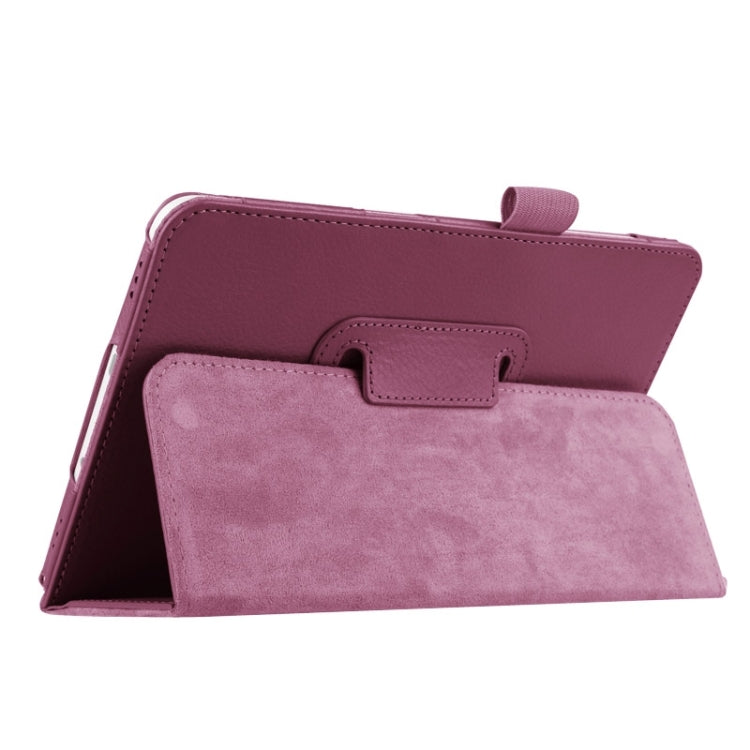Litchi Texture Horizontal Flip Solid Color Smart Leather Case with Two-folding Holder & Sleep / Wake-up Function for Galaxy Tab S2 8.0 / T715