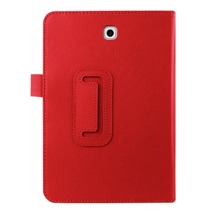 Litchi Texture Horizontal Flip Solid Color Smart Leather Case with Two-folding Holder & Sleep / Wake-up Function for Galaxy Tab S2 8.0 / T715