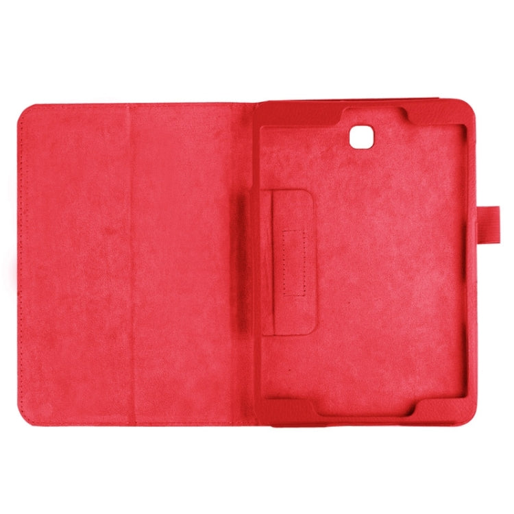 Litchi Texture Horizontal Flip Solid Color Smart Leather Case with Two-folding Holder & Sleep / Wake-up Function for Galaxy Tab S2 8.0 / T715