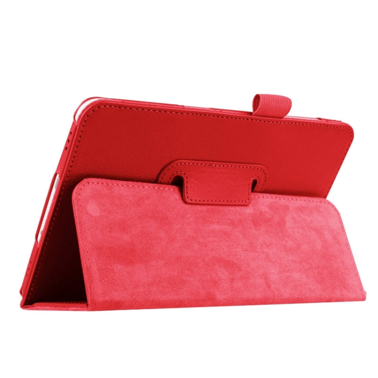 Litchi Texture Horizontal Flip Solid Color Smart Leather Case with Two-folding Holder & Sleep / Wake-up Function for Galaxy Tab S2 8.0 / T715