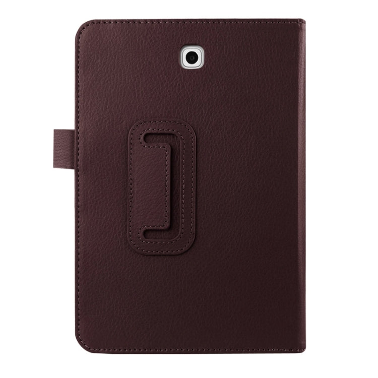 Litchi Texture Horizontal Flip Solid Color Smart Leather Case with Two-folding Holder & Sleep / Wake-up Function for Galaxy Tab S2 8.0 / T715