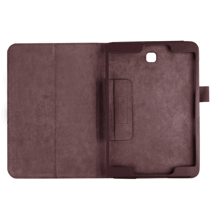 Litchi Texture Horizontal Flip Solid Color Smart Leather Case with Two-folding Holder & Sleep / Wake-up Function for Galaxy Tab S2 8.0 / T715