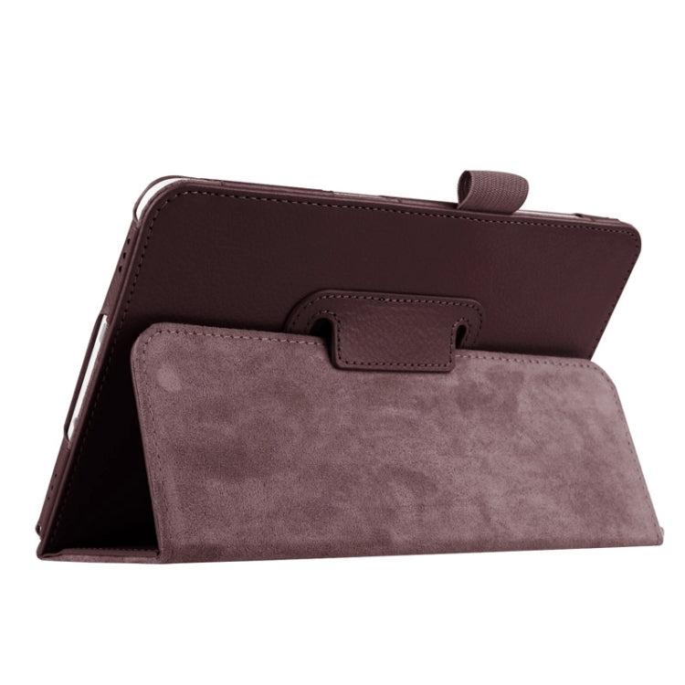 Litchi Texture Horizontal Flip Solid Color Smart Leather Case with Two-folding Holder & Sleep / Wake-up Function for Galaxy Tab S2 8.0 / T715