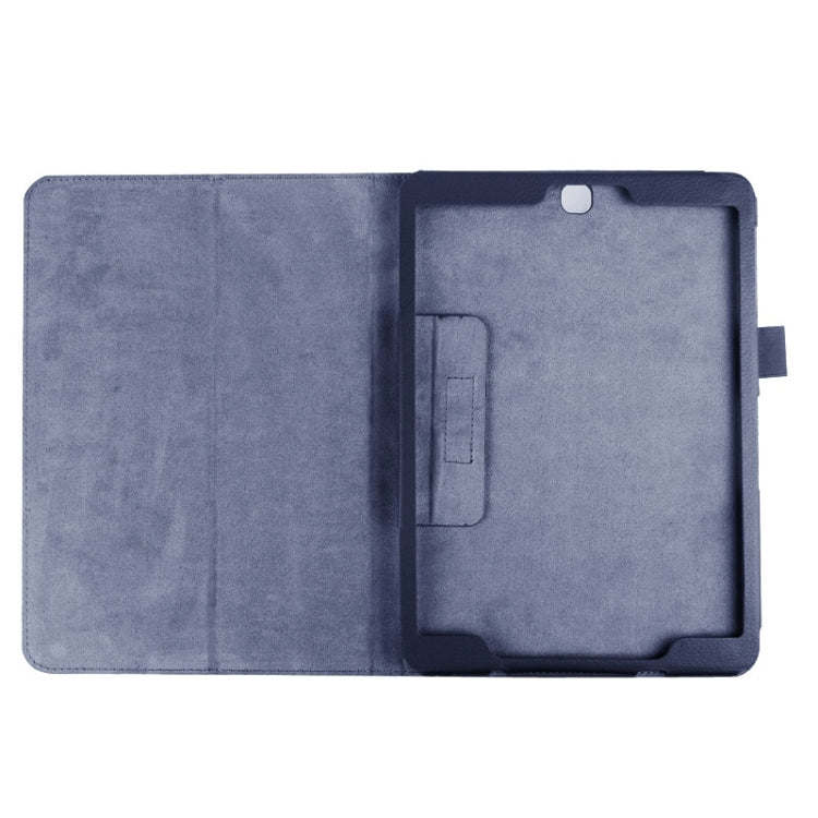 Litchi Texture Horizontal Flip Solid Color Smart Leather Case with Two-folding Holder & Sleep / Wake-up Function for Galaxy Tab S2 9.7 / T815