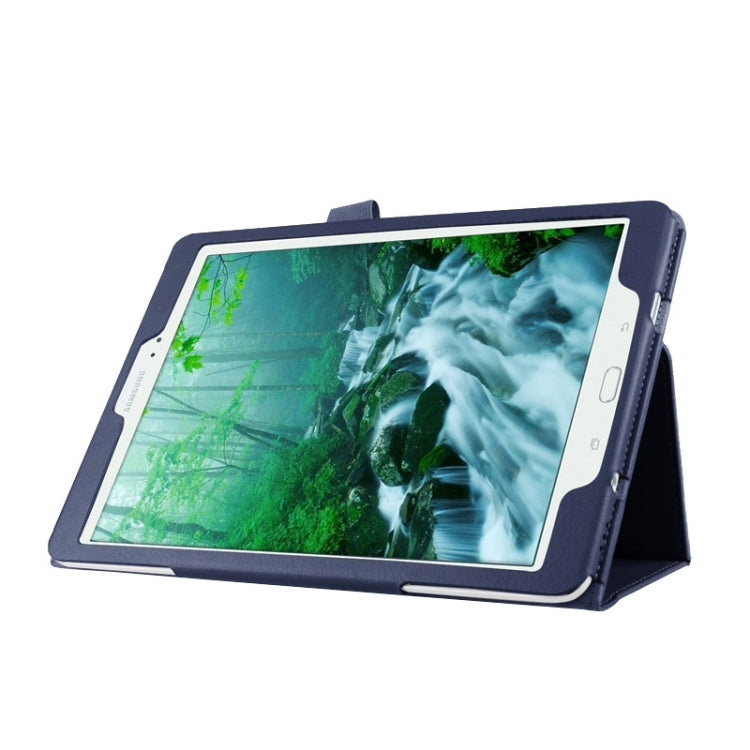Litchi Texture Horizontal Flip Solid Color Smart Leather Case with Two-folding Holder & Sleep / Wake-up Function for Galaxy Tab S2 9.7 / T815