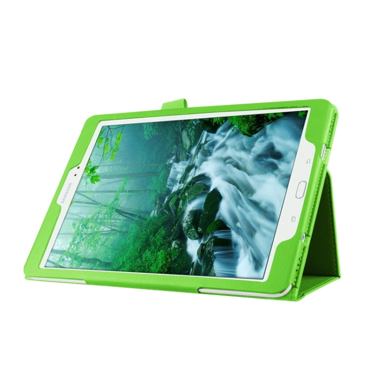 Litchi Texture Horizontal Flip Solid Color Smart Leather Case with Two-folding Holder & Sleep / Wake-up Function for Galaxy Tab S2 9.7 / T815