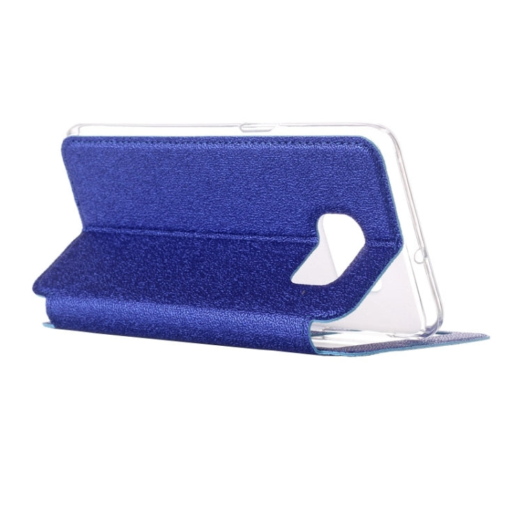 For Galaxy S6 Edge / G925 UFO Flavedo Texture Horizontal Flip Leather Case with Caller ID Display & Holder & Card Slot