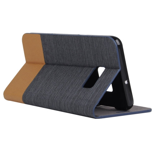 Canvas Texture Horizontal Flip Leather Case with Holder & Card Slots for Galaxy Note 5 Edge