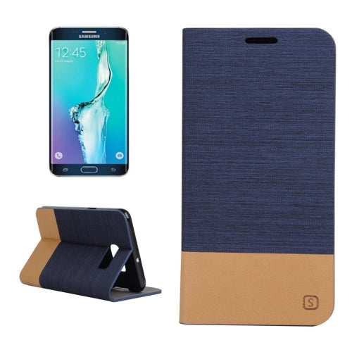 Canvas Texture Horizontal Flip Leather Case with Holder & Card Slots for Galaxy Note 5 Edge