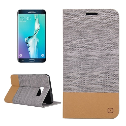 Canvas Texture Horizontal Flip Leather Case with Holder & Card Slots for Galaxy Note 5 Edge