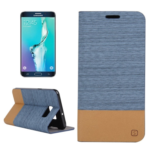 Canvas Texture Horizontal Flip Leather Case with Holder & Card Slots for Galaxy Note 5 Edge