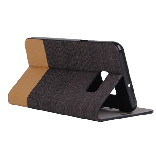 Canvas Texture Horizontal Flip Leather Case with Holder & Card Slots for Galaxy Note 5 Edge