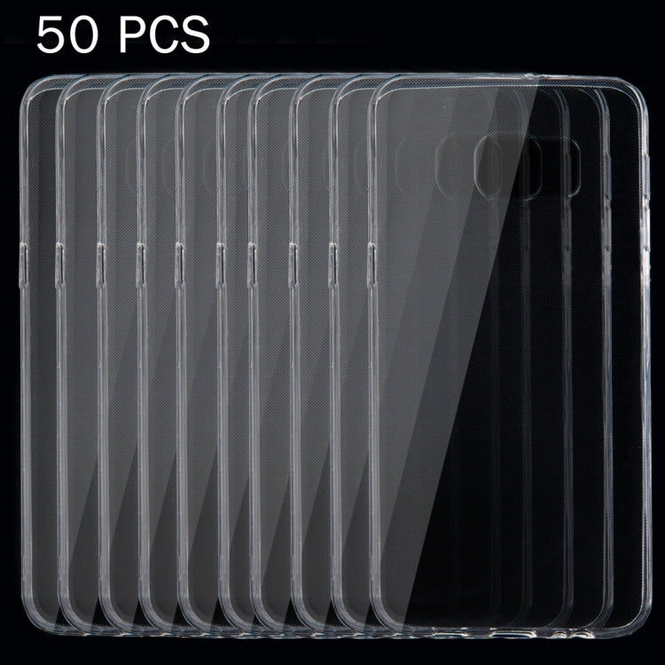 50 PCS for Galaxy S6 Edge+ / G928 0.75mm Ultra-thin Transparent TPU Protective Case