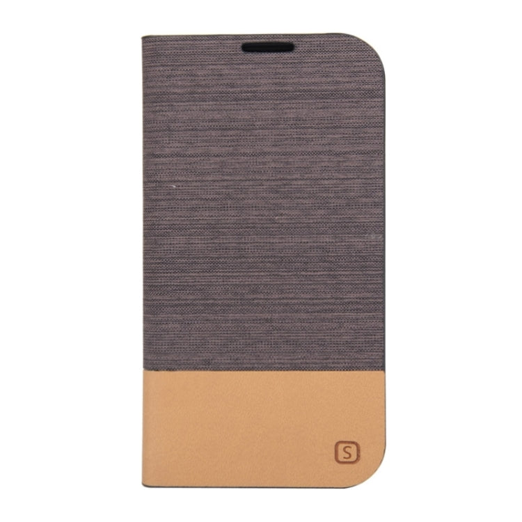 Canvas Texture Horizontal Flip Leather Case with Holder & Card Slots for Galaxy S6 Active / G890A