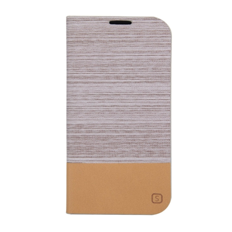 Canvas Texture Horizontal Flip Leather Case with Holder & Card Slots for Galaxy S6 Active / G890A