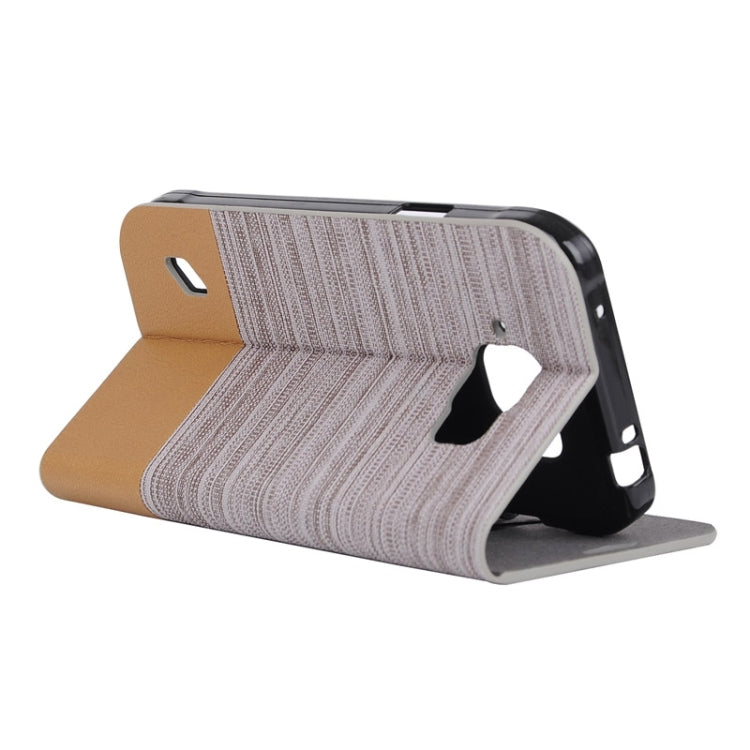 Canvas Texture Horizontal Flip Leather Case with Holder & Card Slots for Galaxy S6 Active / G890A