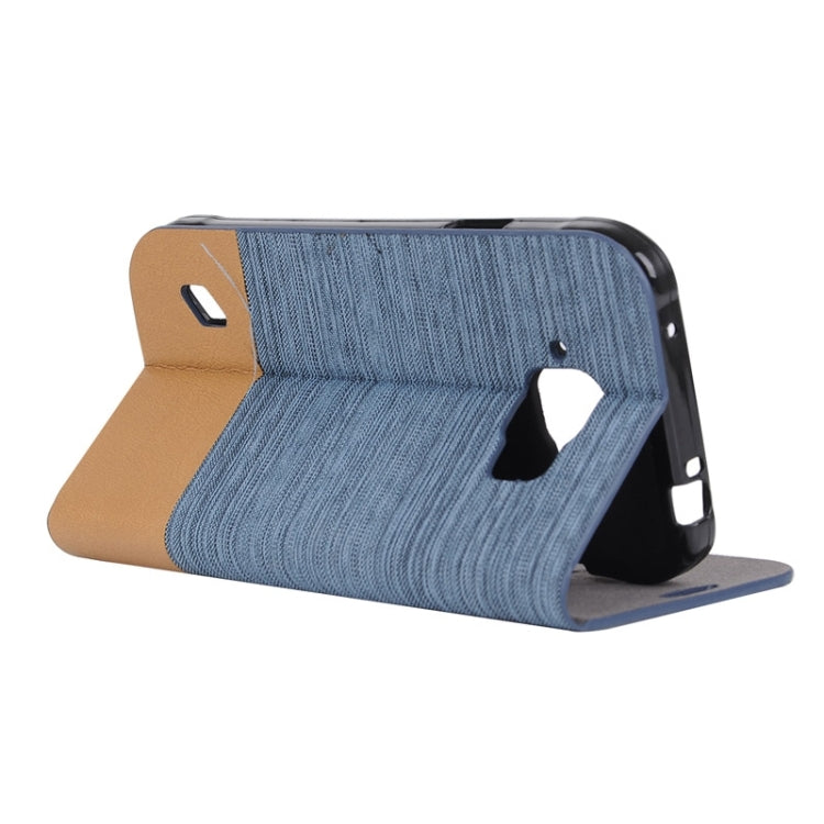 Canvas Texture Horizontal Flip Leather Case with Holder & Card Slots for Galaxy S6 Active / G890A