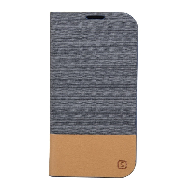 Canvas Texture Horizontal Flip Leather Case with Holder & Card Slots for Galaxy S6 Active / G890A