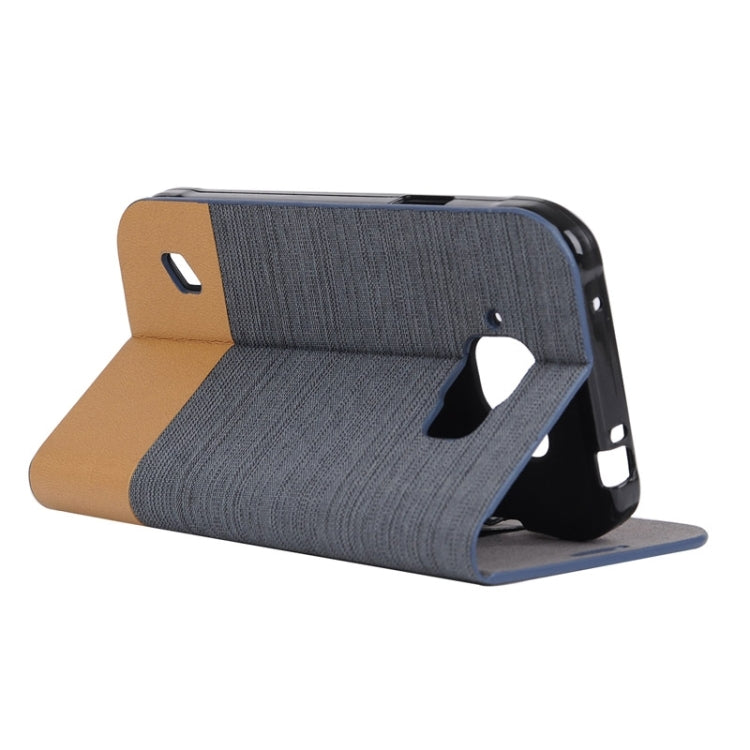 Canvas Texture Horizontal Flip Leather Case with Holder & Card Slots for Galaxy S6 Active / G890A