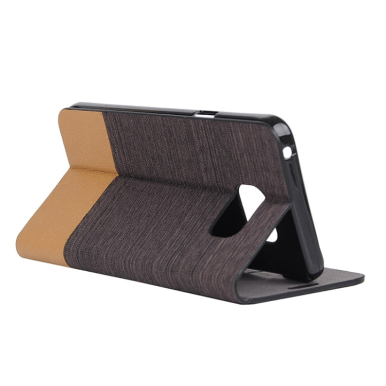 Canvas Texture Horizontal Flip Leather Case with Holder & Card Slots for Galaxy Note 5 / N9200