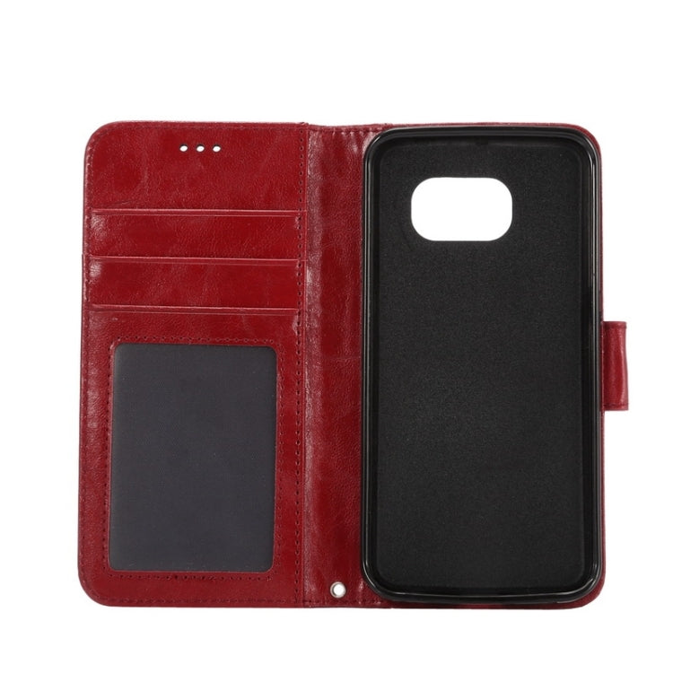 For Galaxy S6 Edge / G925 Wax Crazy Horse Texture Horizontal Flip Leather Case with Holder & Card Slots & Wallet & Photo Frame