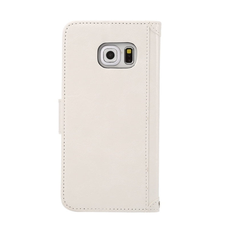 For Galaxy S6 Edge / G925 Wax Crazy Horse Texture Horizontal Flip Leather Case with Holder & Card Slots & Wallet & Photo Frame