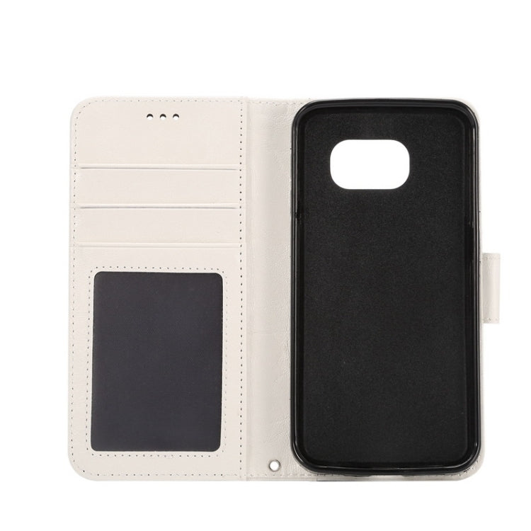 For Galaxy S6 Edge / G925 Wax Crazy Horse Texture Horizontal Flip Leather Case with Holder & Card Slots & Wallet & Photo Frame
