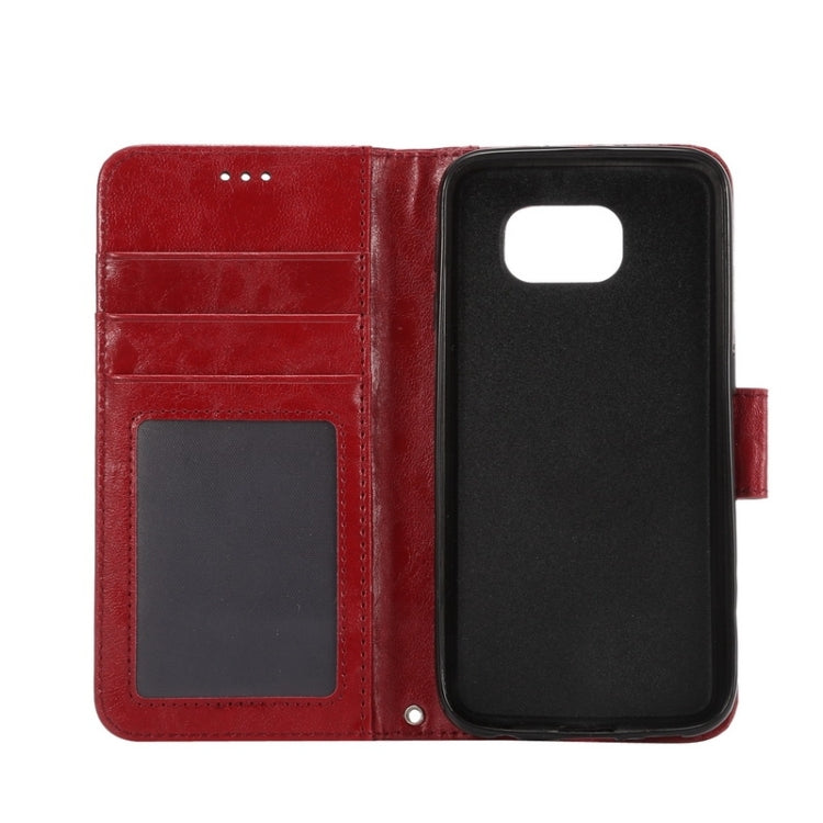 For Galaxy S6 / G920 Wax Crazy Horse Texture Horizontal Flip Leather Case with Holder & Card Slots & Wallet & Photo Frame