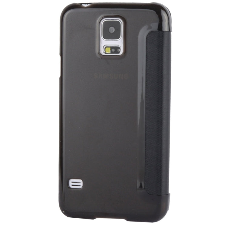 Horizontal Flip Leather Case with Call Display ID for Galaxy S5 mini / G800