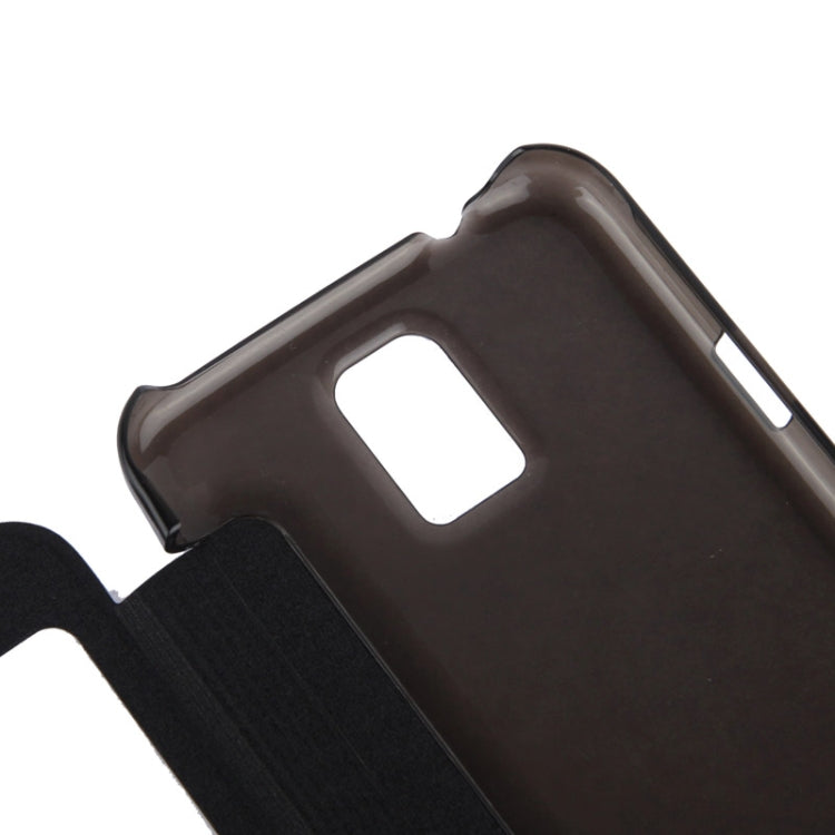 Horizontal Flip Leather Case with Call Display ID for Galaxy S5 mini / G800
