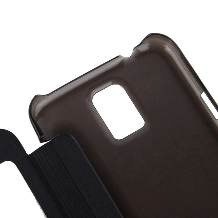 Horizontal Flip Leather Case with Call Display ID for Galaxy S5 mini / G800