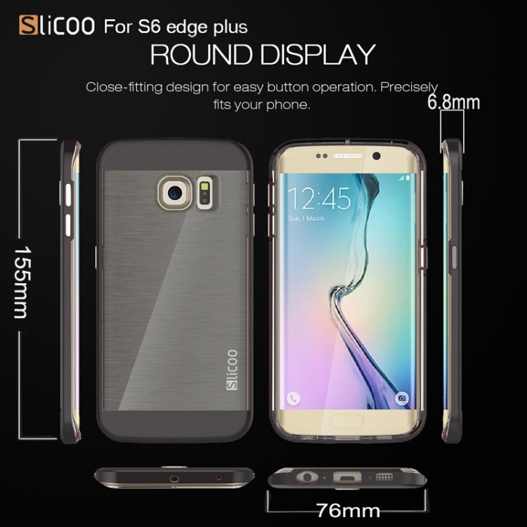 Slicoo for Galaxy S6 Edge+ / G928 Brushed Texture Electroplating Combination Case