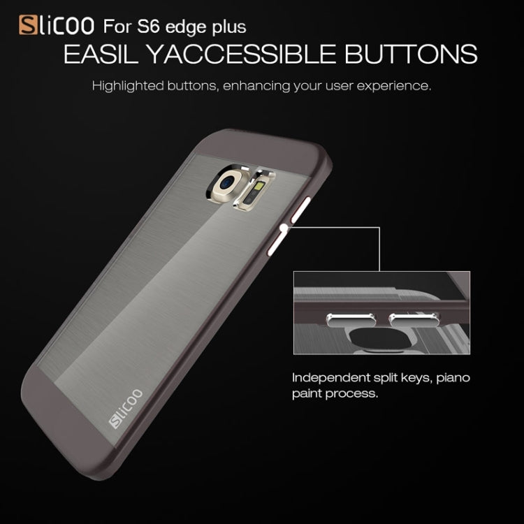 Slicoo for Galaxy S6 Edge+ / G928 Brushed Texture Electroplating Combination Case