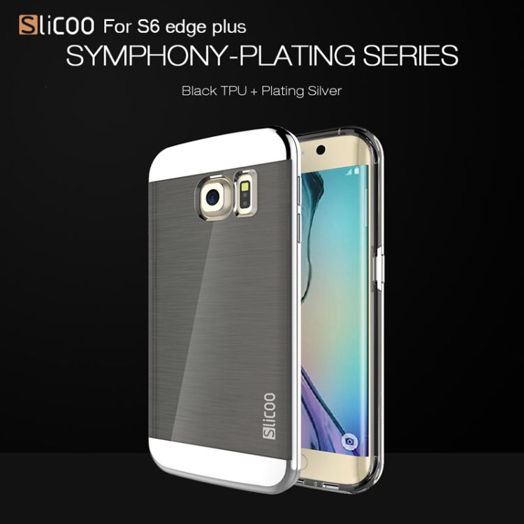 Slicoo for Galaxy S6 Edge+ / G928 Brushed Texture Electroplating Combination Case