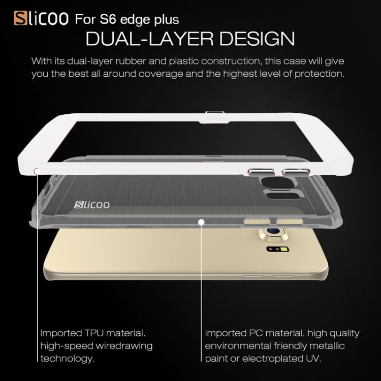 Slicoo for Galaxy S6 Edge+ / G928 Brushed Texture Electroplating Combination Case