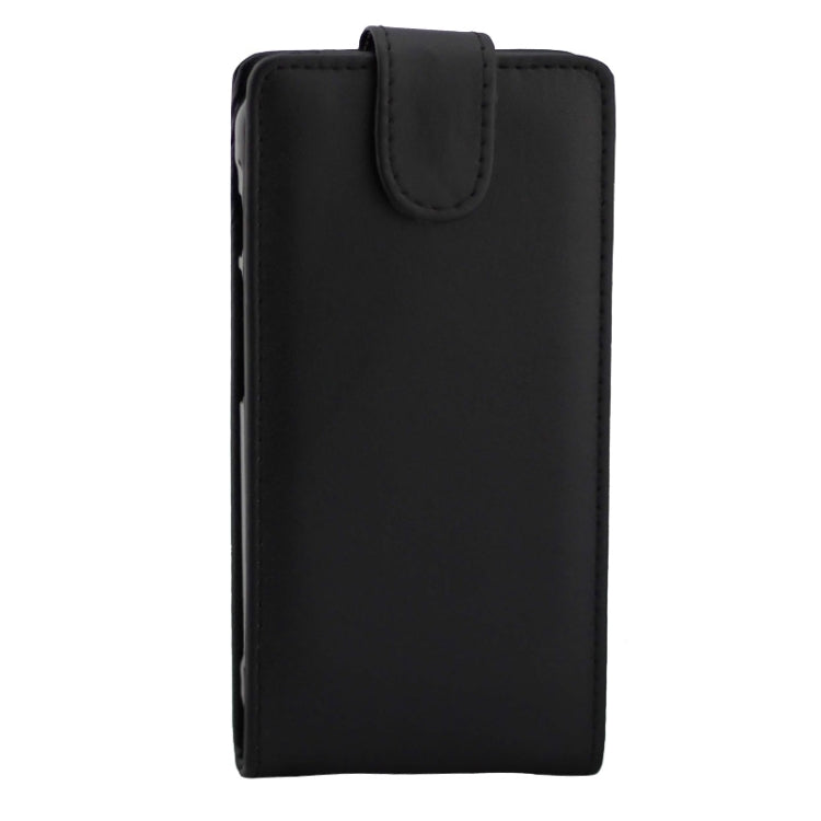 Vertical Flip Magnetic Button Leather Case for Galaxy S6 Active / G890(Black)