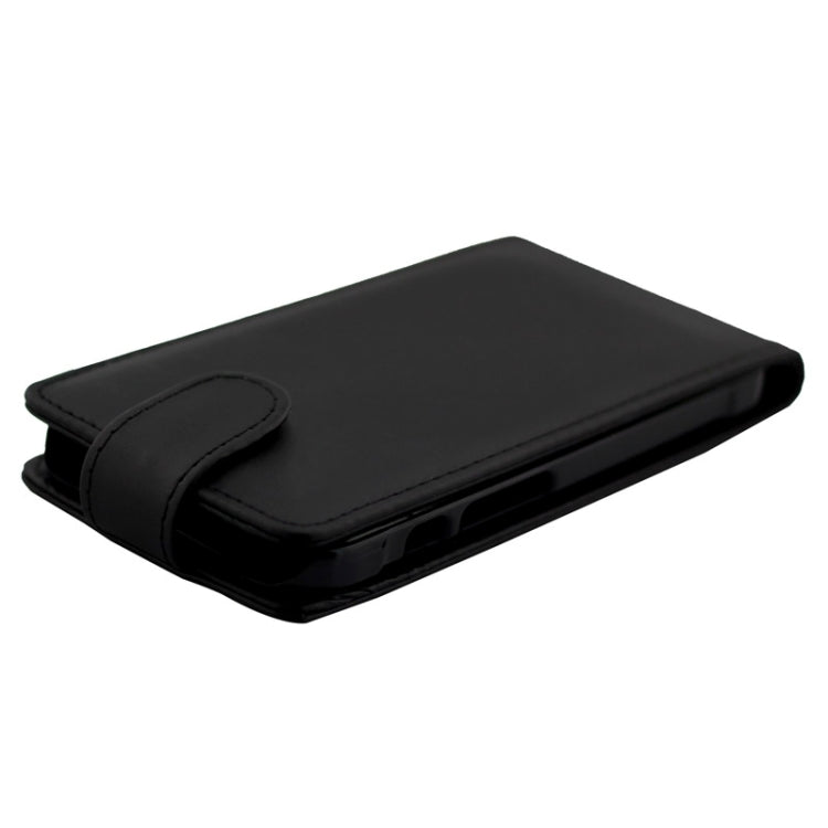 Vertical Flip Magnetic Button Leather Case for Galaxy S6 Active / G890(Black)