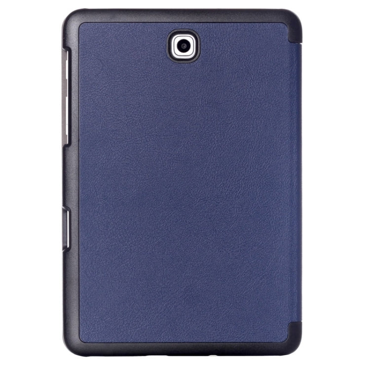 Custer Texture Horizontal Flip Leather Case with 3-folding Holder for Galaxy Tab S2 8.0 / T715
