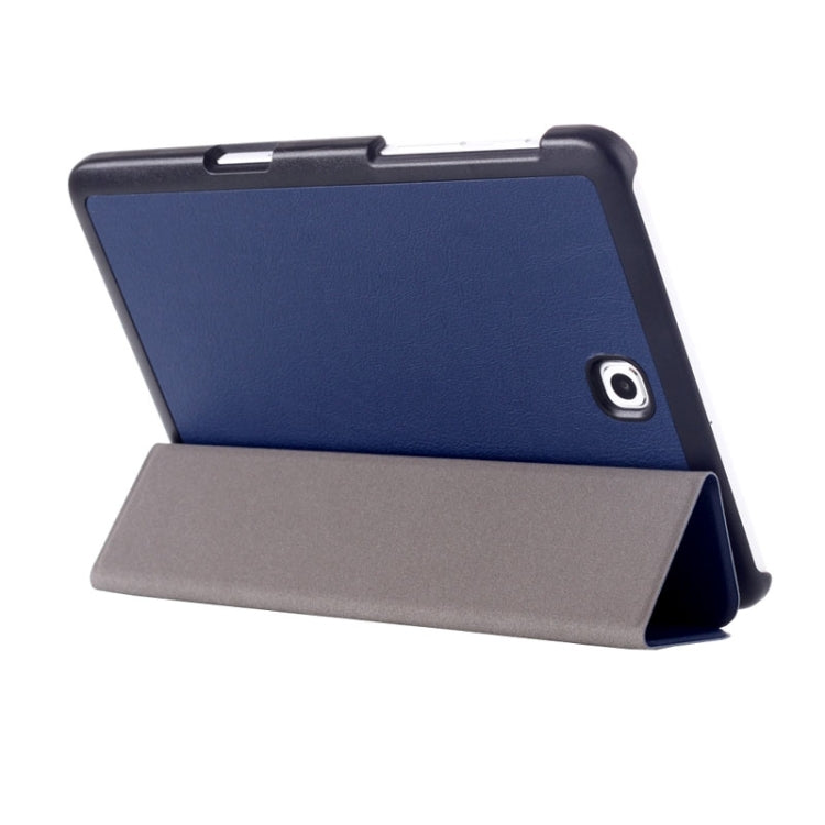 Custer Texture Horizontal Flip Leather Case with 3-folding Holder for Galaxy Tab S2 8.0 / T715