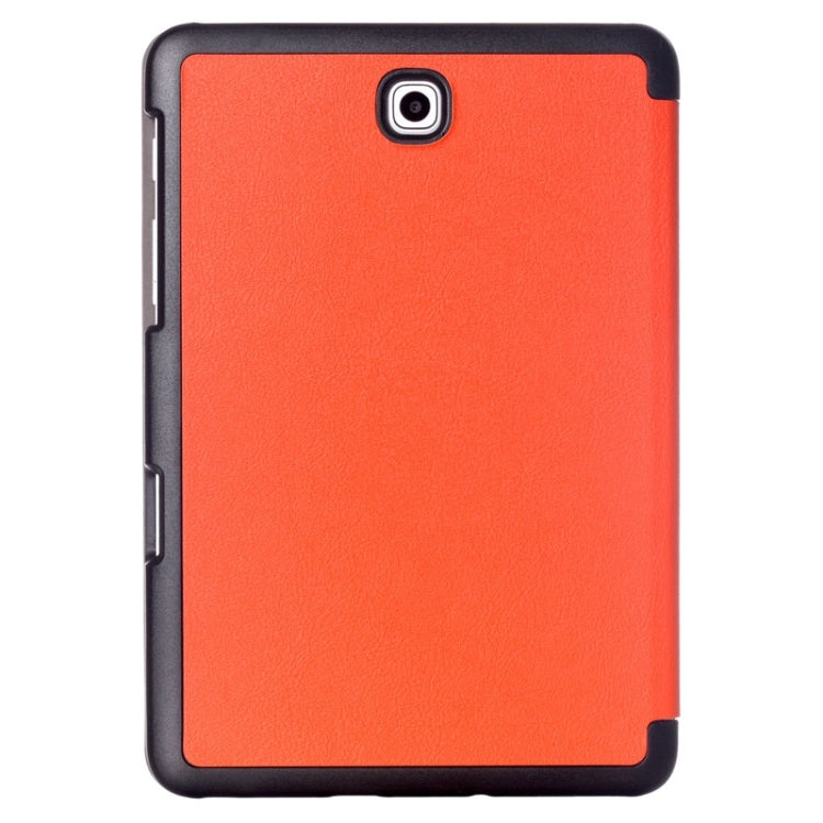 Custer Texture Horizontal Flip Leather Case with 3-folding Holder for Galaxy Tab S2 8.0 / T715