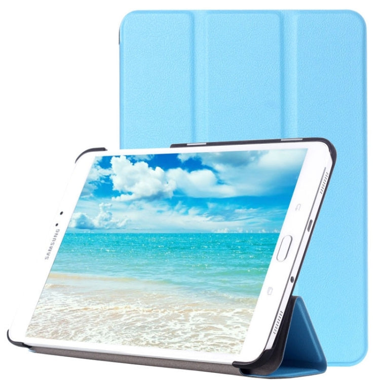 Custer Texture Horizontal Flip Leather Case with 3-folding Holder for Galaxy Tab S2 8.0 / T715