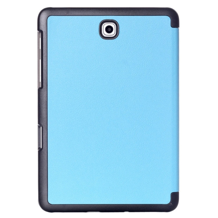 Custer Texture Horizontal Flip Leather Case with 3-folding Holder for Galaxy Tab S2 8.0 / T715