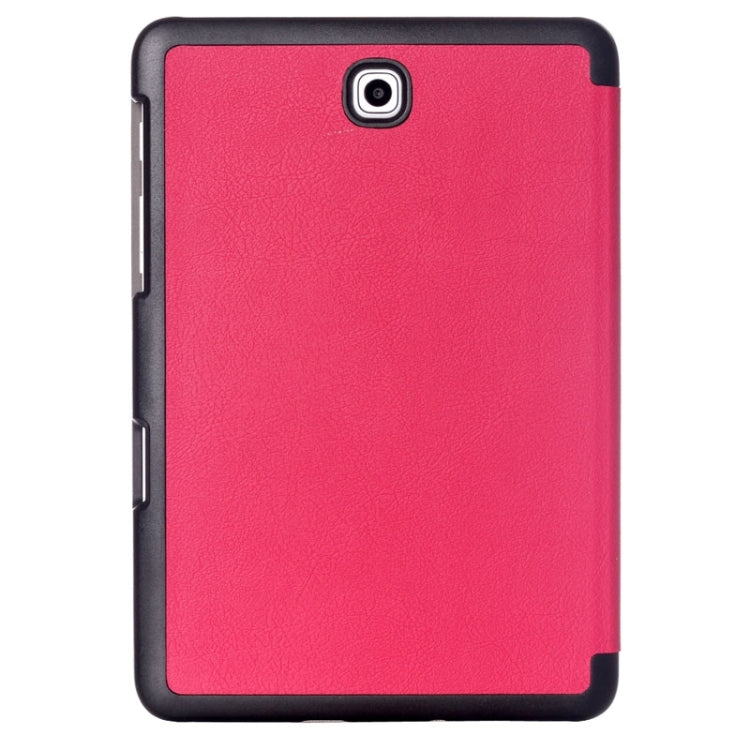 Custer Texture Horizontal Flip Leather Case with 3-folding Holder for Galaxy Tab S2 8.0 / T715