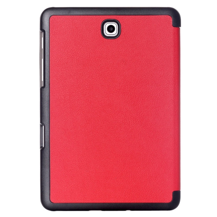 Custer Texture Horizontal Flip Leather Case with 3-folding Holder for Galaxy Tab S2 8.0 / T715