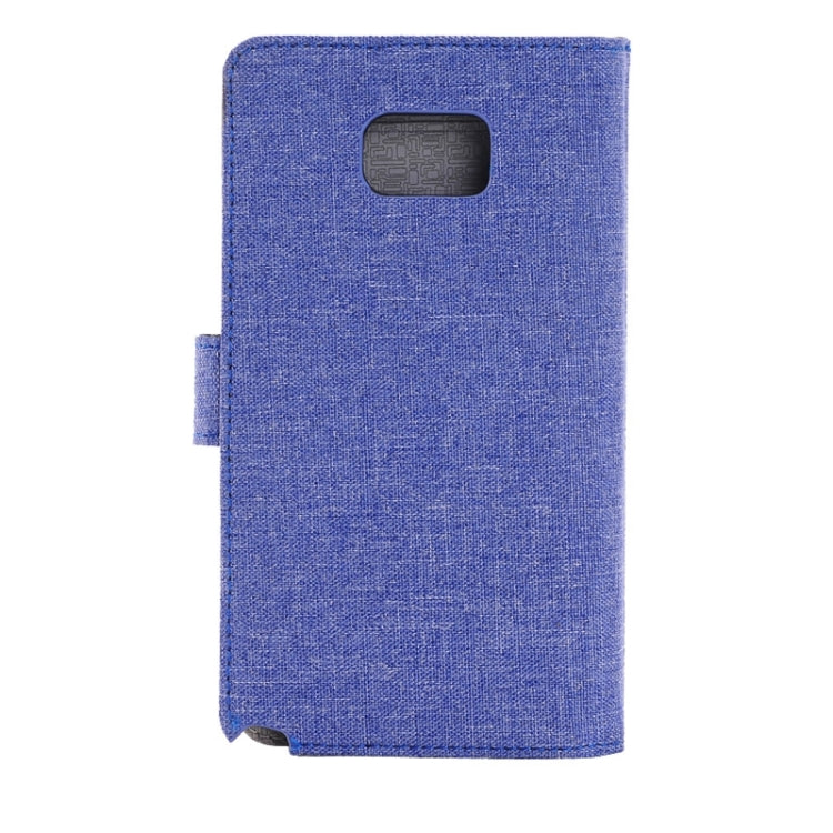 Denim Texture Horizontal Flip Leather Case with Holder & Card Slots & Wallet for Galaxy Note 5 / N920
