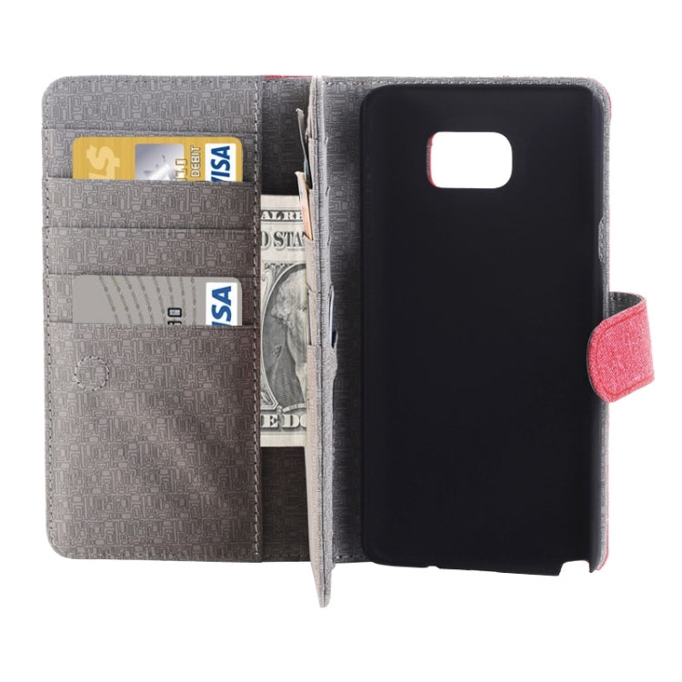 Denim Texture Horizontal Flip Leather Case with Holder & Card Slots & Wallet for Galaxy Note 5 / N920