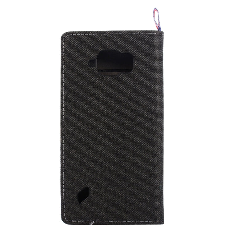 Denim Fabric Leather Case with Holder & Card Slots for Galaxy S6 Active / G890