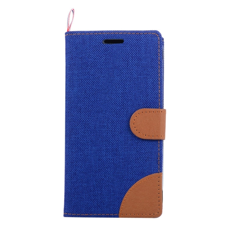Denim Fabric Leather Case with Holder & Card Slots for Galaxy S6 Active / G890
