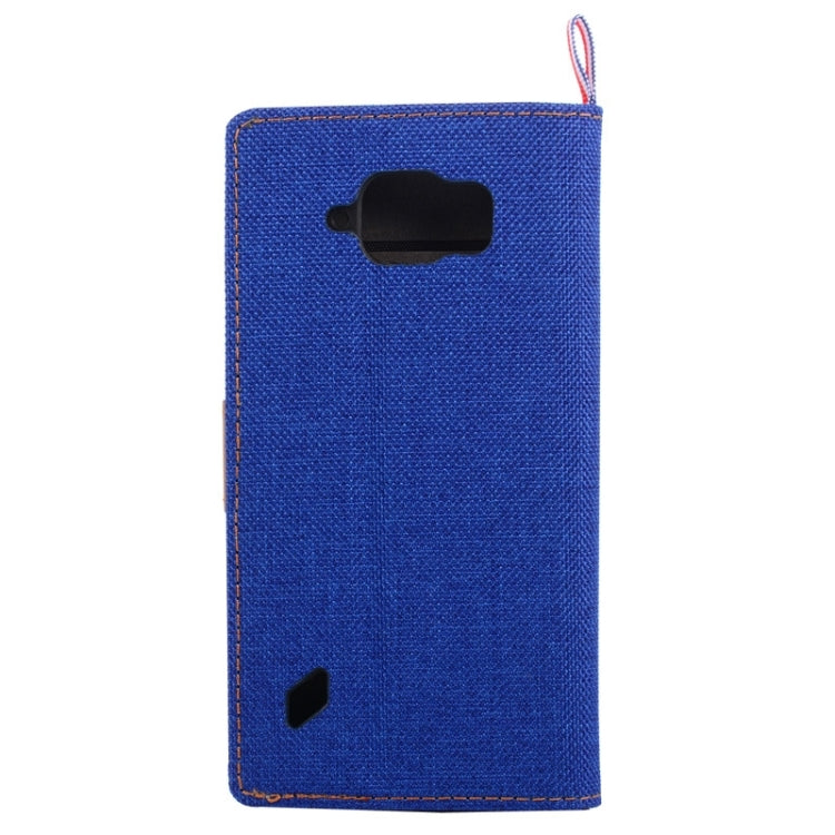 Denim Fabric Leather Case with Holder & Card Slots for Galaxy S6 Active / G890