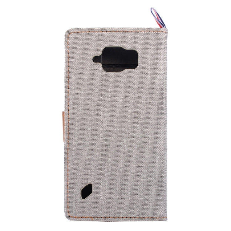 Denim Fabric Leather Case with Holder & Card Slots for Galaxy S6 Active / G890
